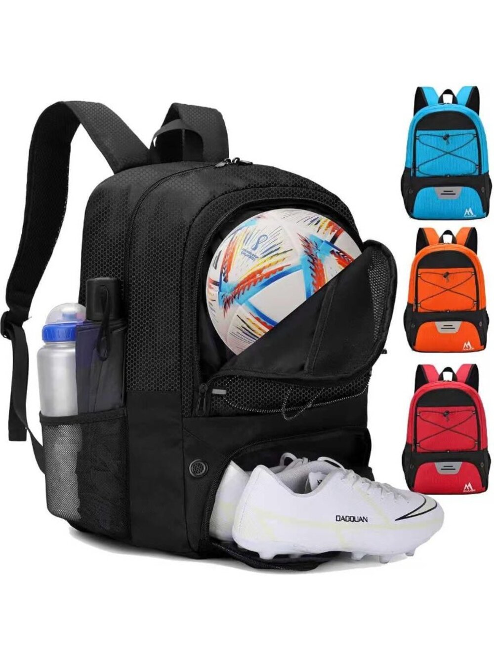 New Soccer Bag,Youth Soccer Backpack with Ball and Cleat Compartment